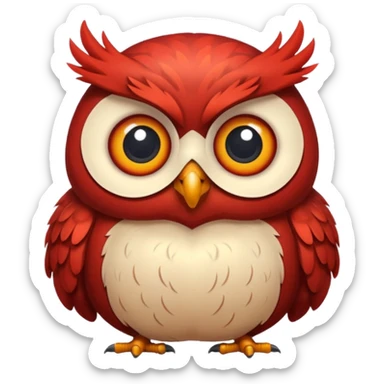 red fat owl sticker
