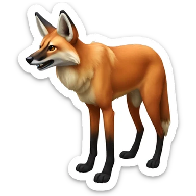 Maned wolf sticker