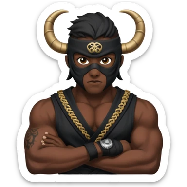 🥷🏾 usando este emoji crea otros que tengan los simbolos del zodiaco sticker