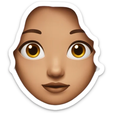 girl with pink hair, eyeliner and brown mouth sticker