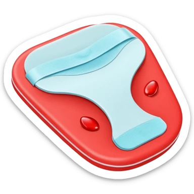 sanitary pad with blood, realistic details sticker