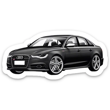 Audi A6 Matt Black C7 sticker