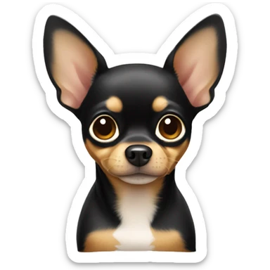 black and tan chihuahua sticker