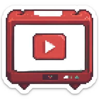 red video streaming icon sticker