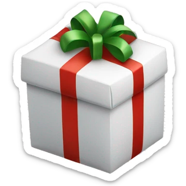 christmas present with cute packaging sticker