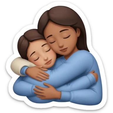 Deep hug on sleep sticker