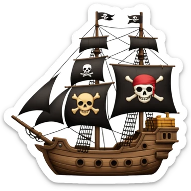 Crea un emoji di un timone di una nave pirata sticker