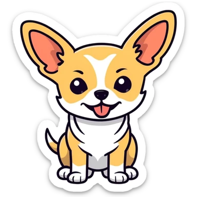 Chihuahua saying I love you  sticker