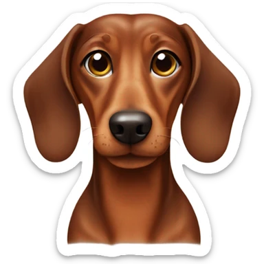 Brown dachshund sticker
