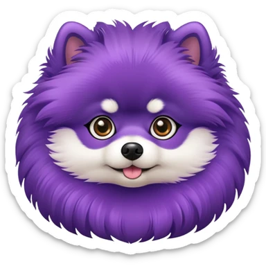 Purple Pomeranian  sticker