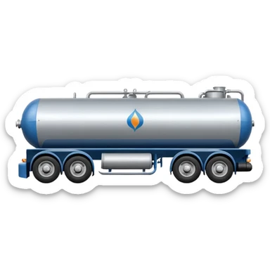 side view of a natural gas tanker truck sticker