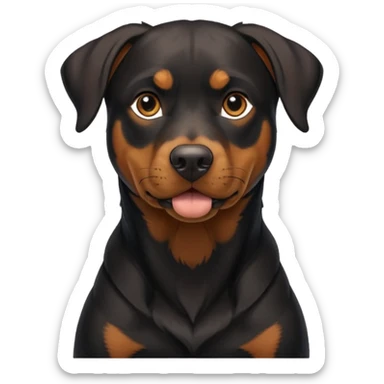 black and tan doberman rottweiler mix sticker