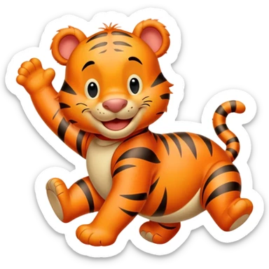 Tigger from Winnie the Pooh, bouncy and cheerful sticker