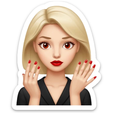 Make a combo of 🤨💅👄 sticker