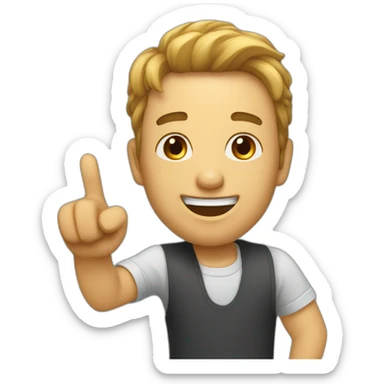 une main avec le doigt du millieux baisser sticker