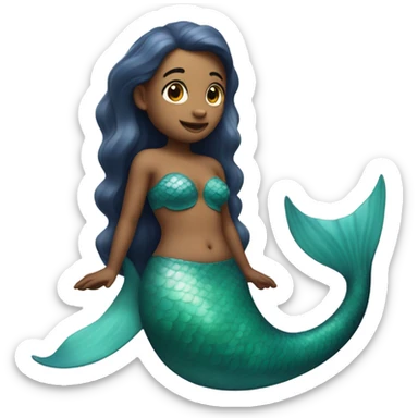 make me a whale mermaid sticker