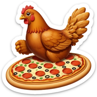 chicken wings and pizza sticker