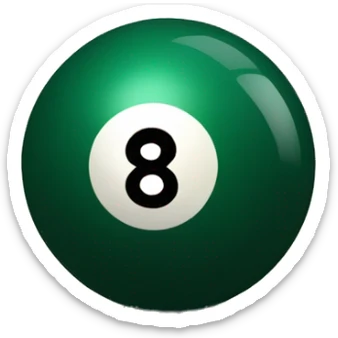 Dark Green 8 ball sticker