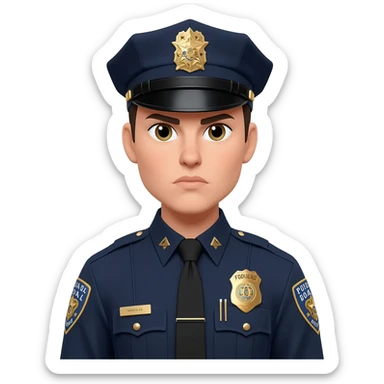 Emoji de policia federal mujer sticker