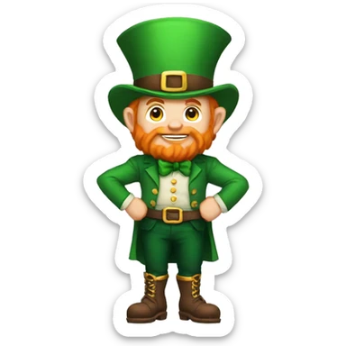 leprechaun shoulder shrug don't know sticker