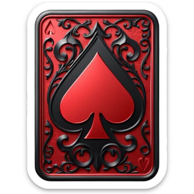 Jack of Spades with out the card only the symbols sticker