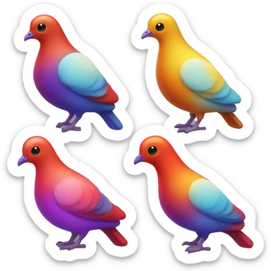 lava lamp pigeon sticker