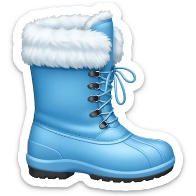baby blue snow boots sticker