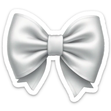 white satin bow sticker
