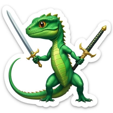 Lizard with a sword sticker