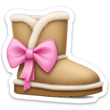Uggs with pink bow sticker