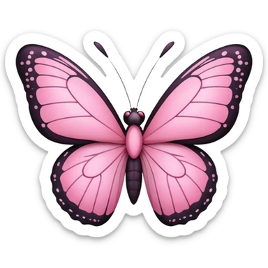 🦋 this emoji in pink in small size in emoji size sticker