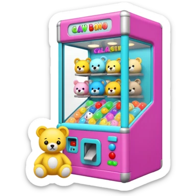 give me an arcade game claw machine sticker