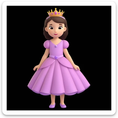 girls in a princess dress sticker