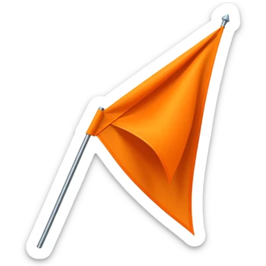 Double triangular orenge Flag sticker