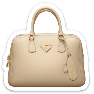Beige Prada bag sticker