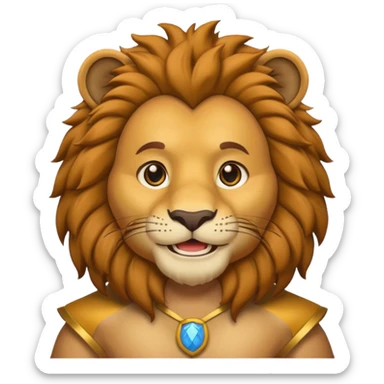 man in lion  costume  sticker