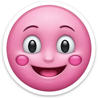 Emoji cute pink sticker