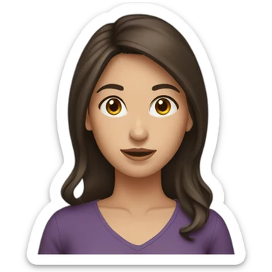 Brunette female OT sticker