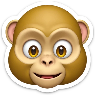 hybrid emoji combining a monkey face and the face with rolling eyes expression sticker