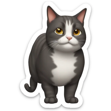 Cat with a fat ass sticker