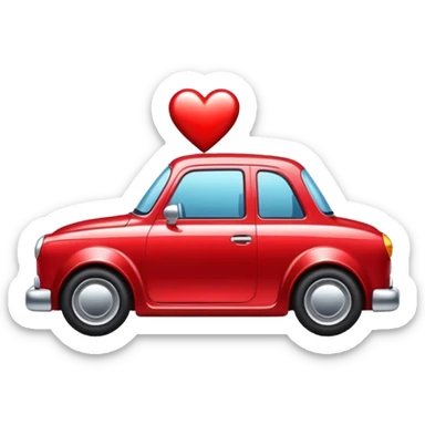 Car with a heart  sticker