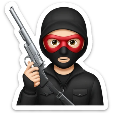 Bank robber sticker