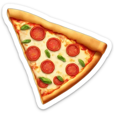 Sagging pizza slice sticker