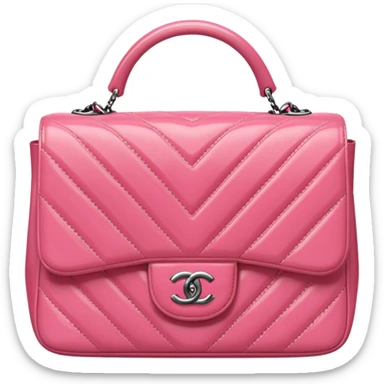 a pink Chanel purse sticker