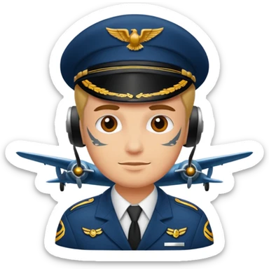 tattooed pilot  sticker