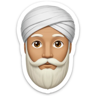 photo of a man's head wearing a turban sticker