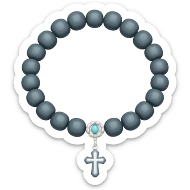 white prayer bead thread  sticker