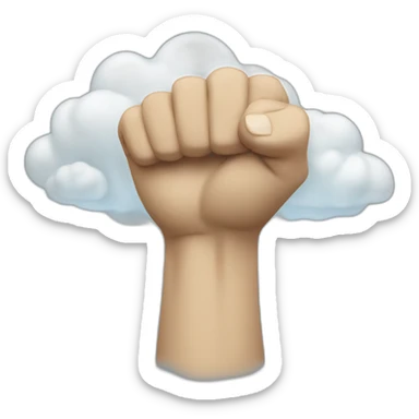 Shaking fist and yelling at clouds sticker