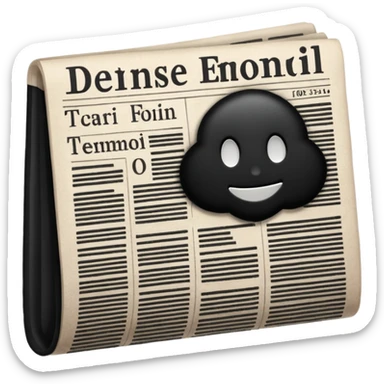 all-black or dark newspaper (it's important to not generate it with white spaces) sticker