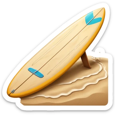 Surfboard Stuck with sand sticker